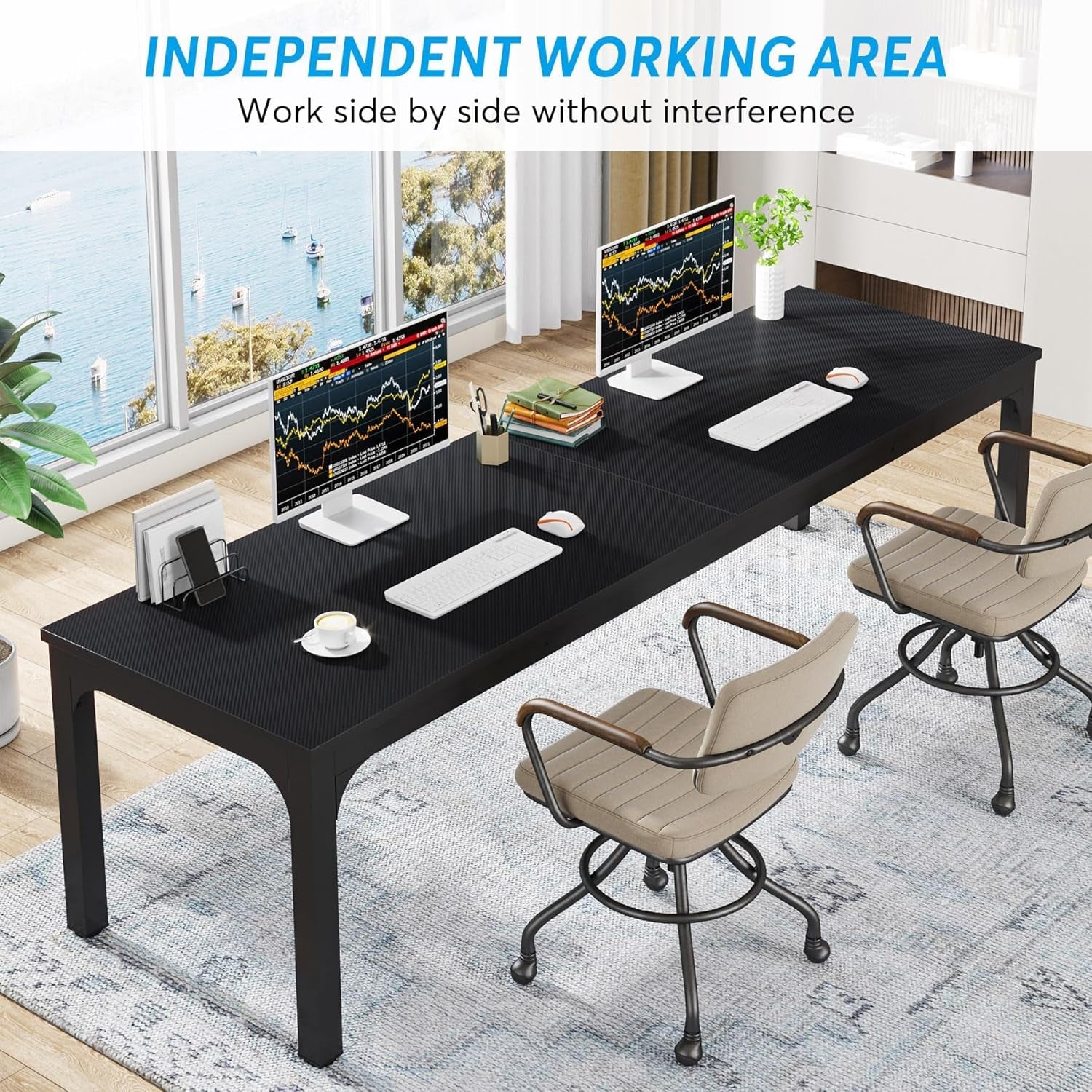 78.7 Inch Ultra Long Industrial Grade Two Person Desk