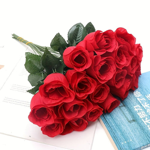 10pcs of Simulated Rose Bouquets, Realistic Fake Rose Arrangements, Valentine'S Day Gifts, Home Decorations for Valentine'S Day, Proposals, Wedding Rooms, Wedding Decor Items, Beauty Room Decorations, Home Decor
