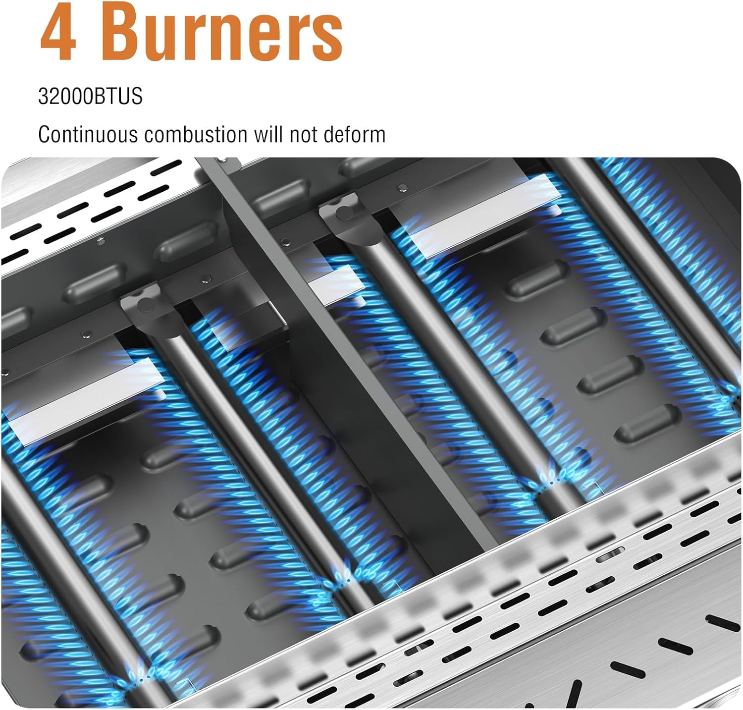 3 Burners Portable Propane Griddle，25 inch Stainless Steel Gas Grill，24,000 BTU Table Top Grill TG0130C