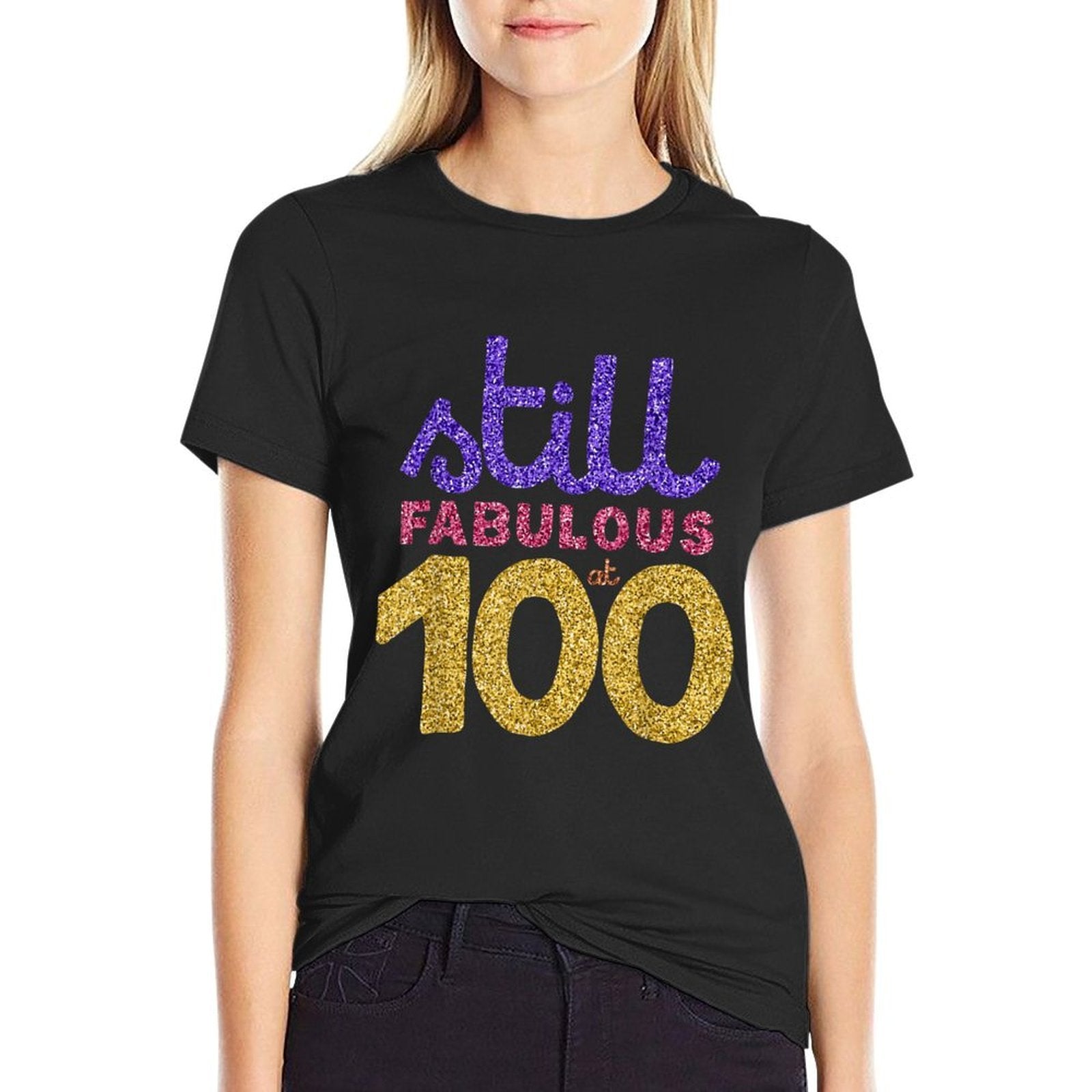 100th Birthday Funny 100 Year Old Gift Men Women  Rolled Sleeves T-Shirt