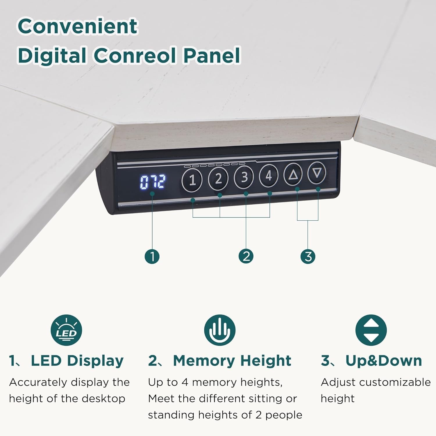 60 Inch Elevated Electric Standing Desk Dark Walnut